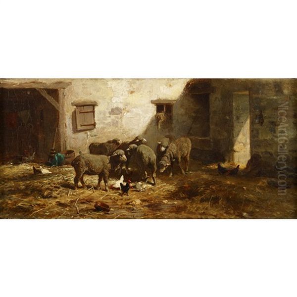 Sheep In A Farmyard - view 1