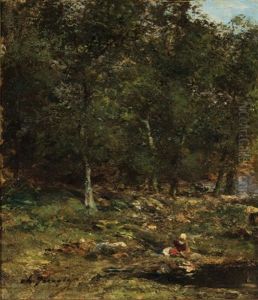 Laundry Day by Charles Emile Jacque