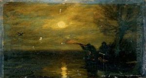 La Chasse Aux Canards by Charles Emile Jacque