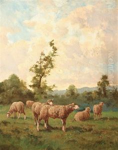 Schafe In Eineer Sommerlandschaft (pair) Schafe In Eineer Sommerlandschaft (pair)