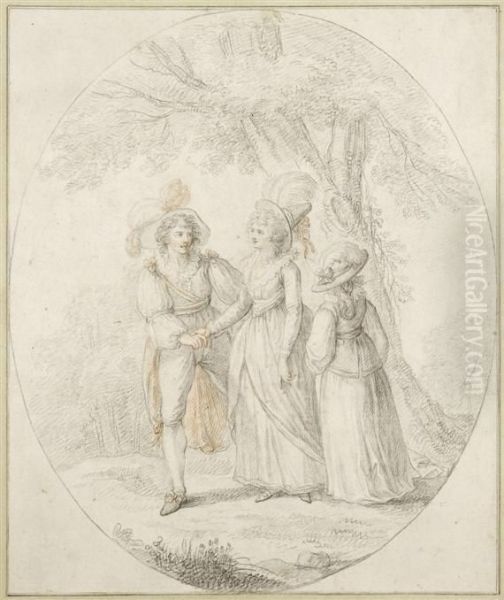 Young Couple Out Walking - view 1