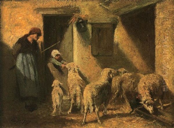 La Fermiere Et Ses Moutons - view 1