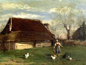 Fermiere Et Ses Poules Fermiere Et Ses Poules