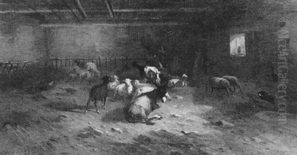 Stallinneres Mit Vieh - view 1