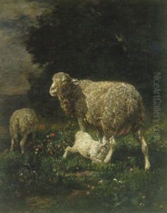 Les Moutons by Charles Emile Jacque
