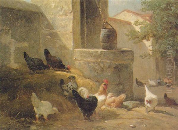 Poultry Near An Old Well - view 1