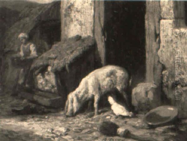A Farmyard Scene - view 1