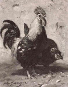 Le Coq Et La Poule by Charles Emile Jacque