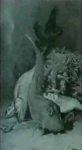 Still Life Of Fish by Charles Emile Jacque