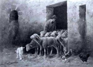 Changing Pasture by Charles Emile Jacque