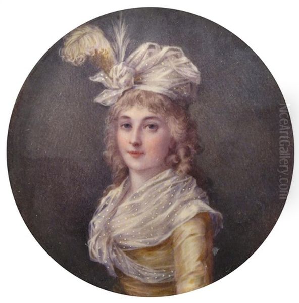 Portrait Of A Young Lady, Half Length Wearing Yellow - view 1