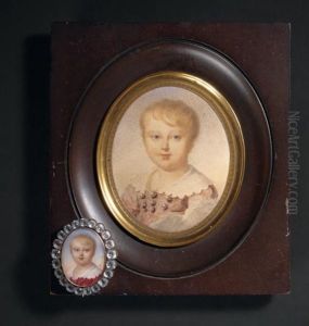 Portrait D'un Jeune Garconnet En Veste Rouge Et Large Col De Dentelle, Coiffe De Fines Meches Blondes (+ Le Modello, Work On Paper, Lrgr; 2 Works) Portrait D'un Jeune Garconnet En Veste Rouge Et Large Col De Dentelle, Coiffe De Fines Meches Blondes (+ Le Modello, Work On Paper, Lrgr; 2 Works)