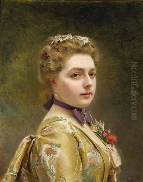 A Lady In A Golden Gown - view 1
