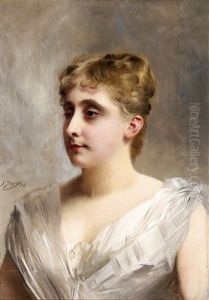 Portrait De La Princesse Polonaise Poniatowska by Jacquet Gustave