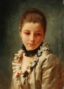 Femme A La Robe Satin