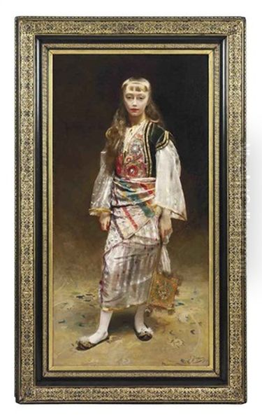 Portrait Of A Girl Standing In Turkish Costume - view 1