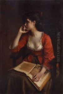 A Moment Of Reflection by Jacquet Gustave