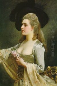 Portrait Of A Lady Wearing A Black Hat