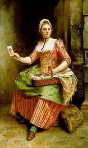 The Card Caller by Jacquet Gustave