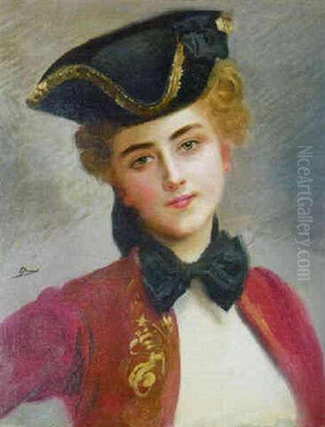 A Young Beauty In A Tricorn Hat - view 1