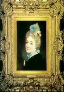Woman With A Blue Ribbon by Jacquet Gustave