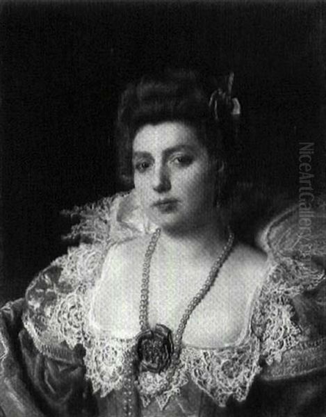 Portrait D'une Femme Portant Des Perles - view 1
