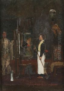 Dans L'atelier Du Peintre by Henry Jacquier