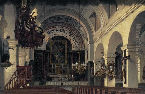 Interieur Einer Kirche In Virton, In Welcher Nicolas De Vivenot Zum Priester Geweiht Wurde - view 1