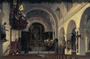 Interieur Einer Kirche In Virton, In Welcher Nicolas De Vivenot Zum Priester Geweiht Wurde Interieur Einer Kirche In Virton, In Welcher Nicolas De Vivenot Zum Priester Geweiht Wurde
