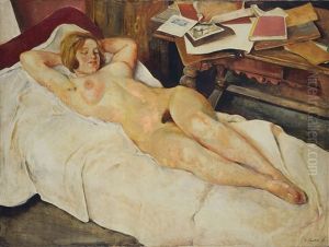 "liegender Weiblicher Akt" by Willi Jaeckel