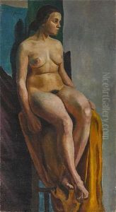 Sitzender Weiblicher Akt by Willi Jaeckel