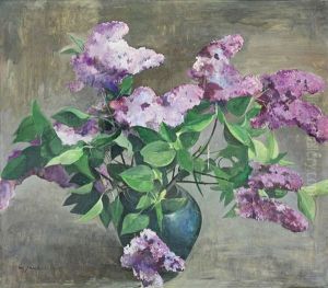 Blauer Flieder In Gruner Vase Blauer Flieder In Gruner Vase