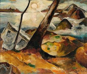 Andacht Und Schauen (study For A Mural At Bahlsen's Cookie Factory In Hanover) by Willi Jaeckel