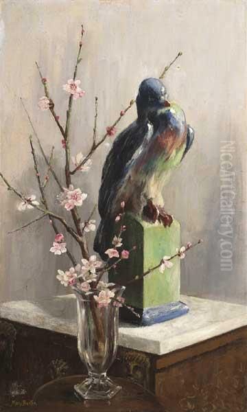 Gilbert Bayes Pigeon With Almond Blossom - view 1