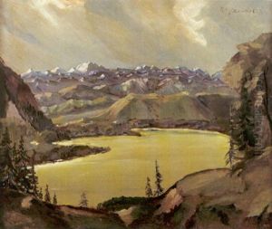 Berglandschaft Mit Bergsee Berglandschaft Mit Bergsee