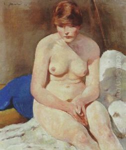 Portrat Einer Sitzenden Nackten Frau Portrat Einer Sitzenden Nackten Frau