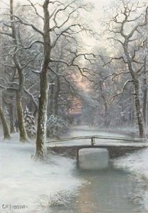 Abendliche Winterlandschaft by Carl Vilhelm Jaensson