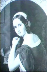 Madchen Mit Schmuckkassette by Adeline (Heuser) Jaeger