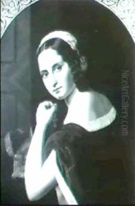 Junges Madchen Mit Schmuckkassette. by Adeline (Heuser) Jaeger