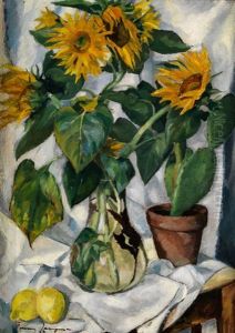 Blumenstilleben by Franz Wilhelm Jaeger