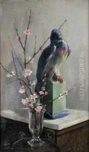 Gilbertbayes's Pigeon With Almond Blossom by Mary Georgina Barton