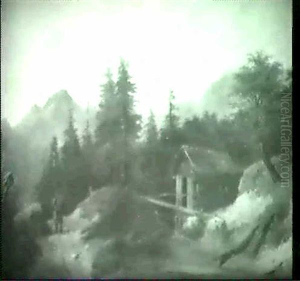 Wanderer Im Alpengebiet. - view 1