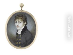 A Gentleman, Wearing Black Double-breasted Coat, White Chemise, Stock And Cravat