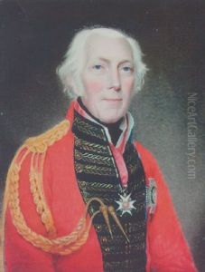 General Sir Robert Blair Wearing The Uniform Of The Bengal Native Infantry, With A Red Coat With Blue Facings by Charles Jagger