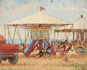 Merry-go-rounds By The Sea by Lionel Jago