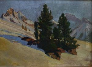Tschislesalpe Im Winter by Gustav Jahn