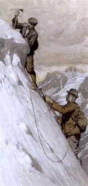 Bergsteiger Auf Einem Gletscher (sketch) - view 1