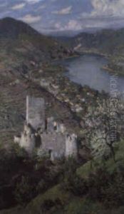 Ruine Hinterhaus, Im Hintergrund Spitz A.d. Donau (wachau)