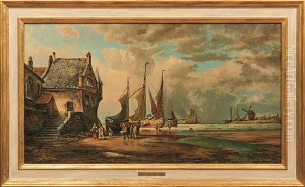 Fischerboote An Hollandischer Kuste - view 1