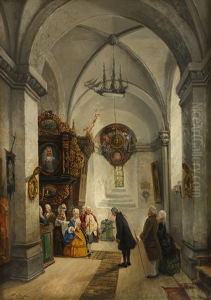 Kirkeinterior Med Mennesker - view 1